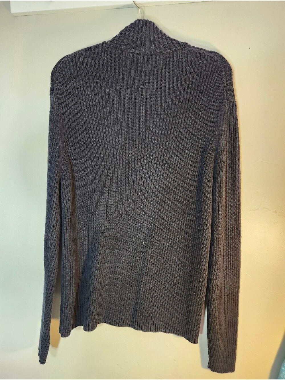 Express Black Ribbed Zip-Front Cardigan - Picture 4 of 6